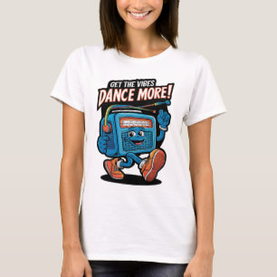 Grappig dansontwerp t-shirt