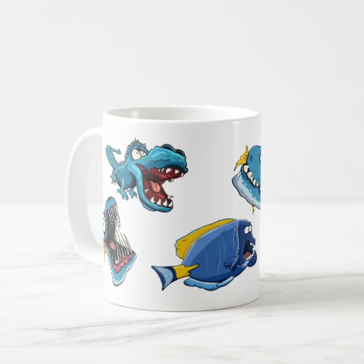 Grappig dapper Kind Mok oceaan Zee haai vis verhaa (Voorkant links)