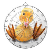 Grappig Dart Board met Happy Yellow Duck - Smile Dartbord (Voorkant)