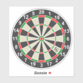 Grappig Dartbord Pijlen Bord Cirkel Met Monogram P Sticker (Vel)