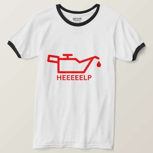 Grappig Dashboard Warning Shirt voor autoliefhebbe (Design voorkant)
