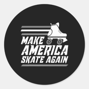 Grappig dat Amerika weer Schaats wordt van Gift Ro Ronde Sticker