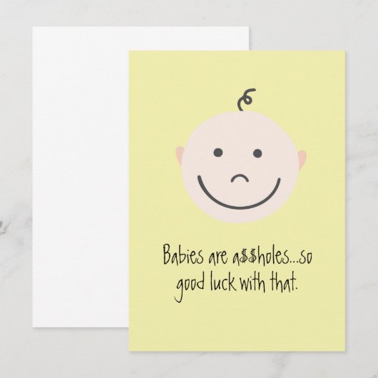 Grappig dat baby's een dollar waard zijn, gefelici notitiekaartje (Voorkant / Achterkant)