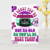 Grappig, dat ben je tenminste niet. Dubbele wenska Kaart (Gele Bloem)