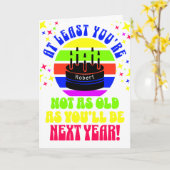 Grappig, dat ben je tenminste niet. Dubbele wenska Kaart (Gele Bloem)