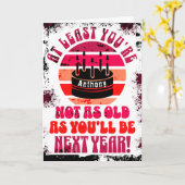 Grappig, dat ben je tenminste niet. Dubbele wenska Kaart (Gele Bloem)