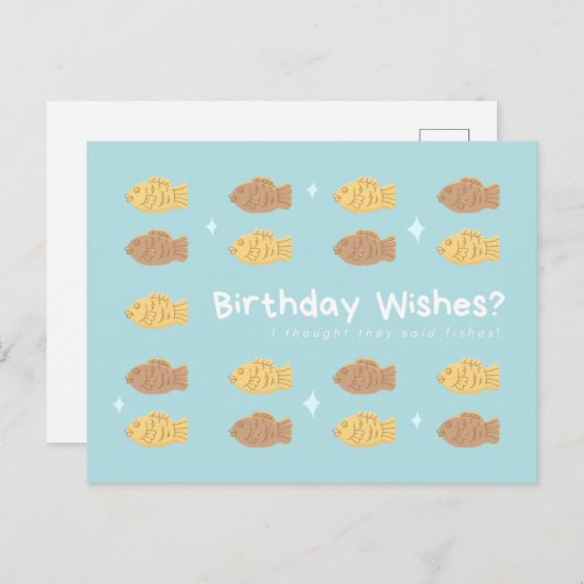 Grappig dat Birthday wil? Ik dacht dat ze vissen z Briefkaart (Voorkant / Achterkant)