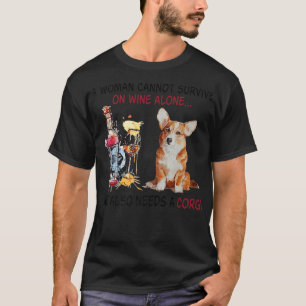 Grappig dat Corgi mama een vrouw niet kan overleve T-shirt