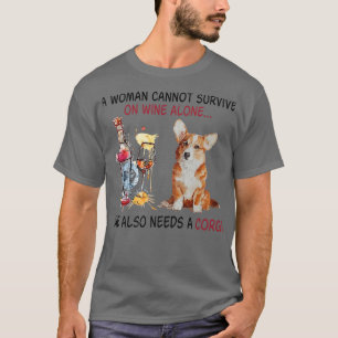 Grappig dat Corgi mama een vrouw niet kan overleve T-shirt