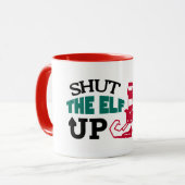 Grappig dat de Elf Kerstmis wordt afgesloten Mok (Voorkant links)