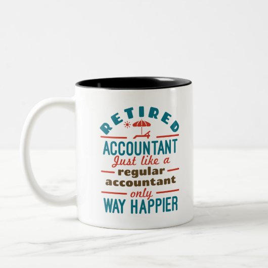 Grappig dat de manier van accountant is gelukt tweekleurige koffiemok (Links)