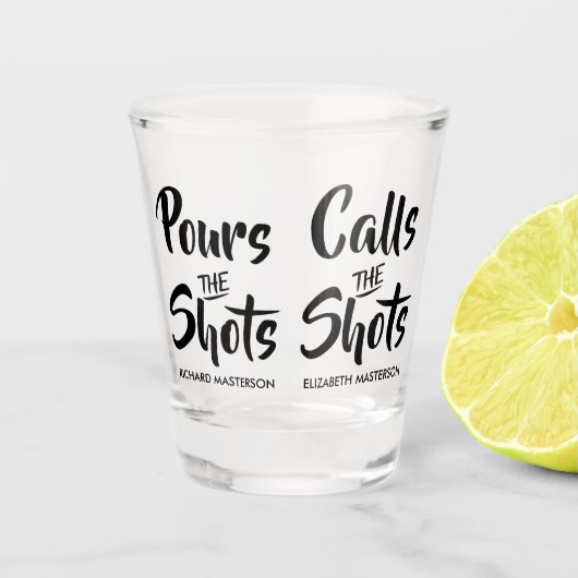 Grappig dat de schoten de schoten noemen shot glas (Voorkant)