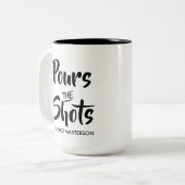 Grappig dat de schoten de schoten noemen tweekleurige koffiemok (Voorkant links)