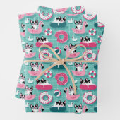 Grappig dat de straten van de strandvlamingos inpakpapier vel (In situ)