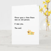 Grappig dat de verjaardag oud wordt, eens op tijd kaart (Gele Bloem)