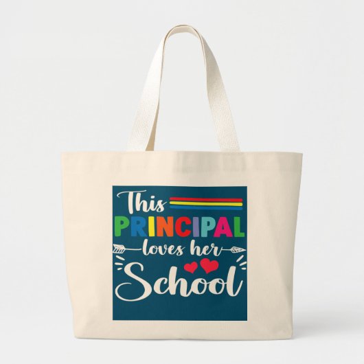 Grappig dat deze directeur van haar schoolleraar h grote tote bag (Voorkant)