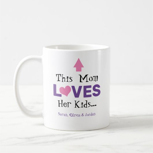 Grappig dat deze mama van haar Kinderen houdt Koffiemok (Links)
