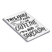 Grappig dat deze man op Caffeine en Sarcasm loopt Notitieboek (Rechterzijde)