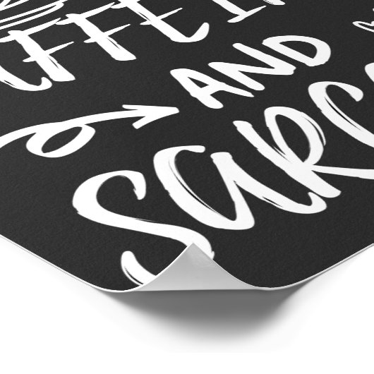 Grappig dat deze man op Caffeine en Sarcasm loopt Poster (Hoek)