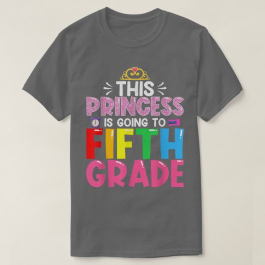 Grappig dat deze prinses naar de vijfde klas terug t-shirt (Design voorkant)