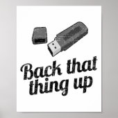 Grappig dat ding terug op de computer USB Poster (Voorkant)