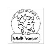 Grappig dat dit boek behoort tot, Cute Unicorn, Bo Rubberstempel (Afrduk)
