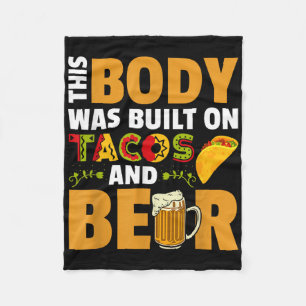 Grappig dat dit lichaam op tacos en bier is gebouw fleece deken