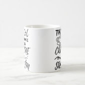Grappig dat dit meisje op Caffeine en Sarcasm loop Koffiemok (Center)