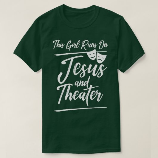 Grappig dat dit meisje op Jezus Theater loopt T-shirt (Design voorkant)