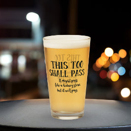 Grappig dat dit ook als een niersteen voorbij zal glas