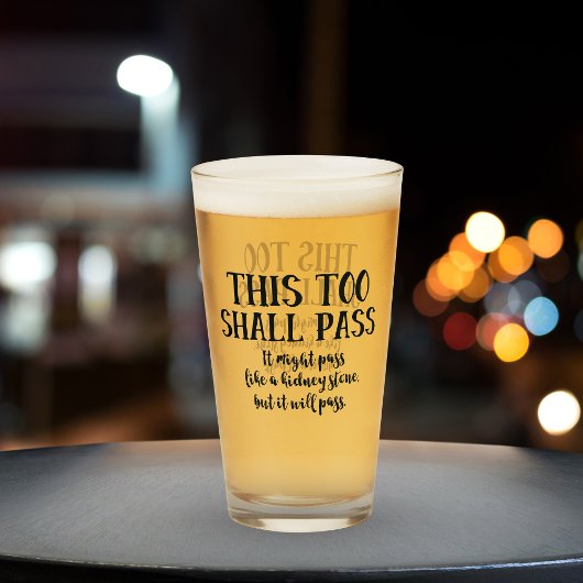 Grappig dat dit ook als een niersteen voorbij zal glas