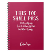 Grappig dat dit ook voorbij zal gaan als een niers notitieboek (Voorkant)