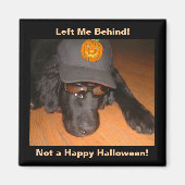 Grappig dat Dog achter deze halloween achterliet Magneet (Voorkant)