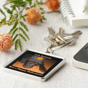 Grappig dat Dog achter deze halloween achterliet Sleutelhanger