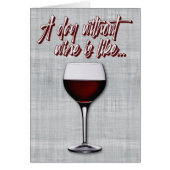 Grappig dat "een dag zonder wijn is zoals" de 'Bir (Voorkant)