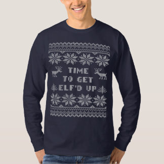Grappig dat Elf het Shirt van de trui ophaalt