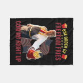 Grappig dat er een orde van vrijheid friet komt fleece deken (Voorkant (Horizontaal))
