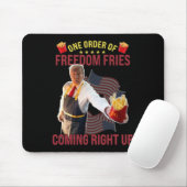 Grappig dat er een orde van vrijheid friet komt muismat (Met muis)