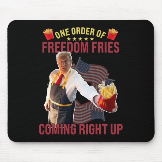 Grappig dat er een orde van vrijheid friet komt muismat (Voorkant)