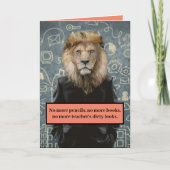 Grappig dat er geen Afstuderen meer is van leraar Kaart (Voorkant)