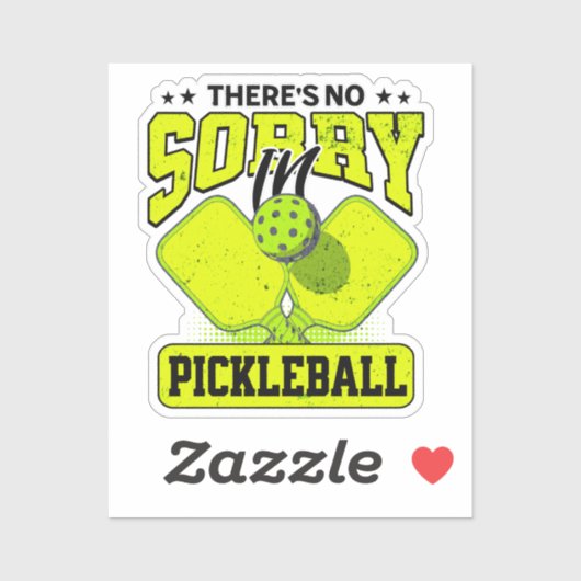 Grappig dat er geen sorry is in Pickleball Sticker (Vel)