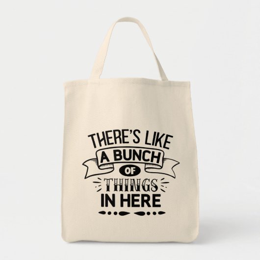 Grappig dat er hier een hoop dingen in zitten tote bag (Voorkant)
