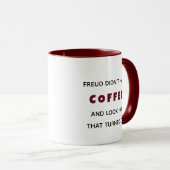 Grappig dat Freud geen koffiepsychologie had Mok (Voorkant rechts)