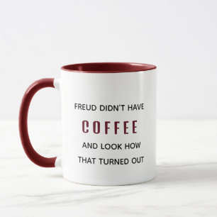 Grappig dat Freud geen koffiepsychologie had Mok