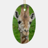 Grappig dat Giraffe Tongue eruit trekt. Keramisch Ornament (Rechts)
