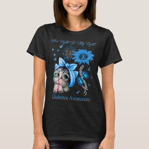 Grappig dat haar gevecht is mijn strijd tegen diab t-shirt