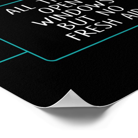 Grappig dat het al deze open ramen zonder frisse l poster (Hoek)