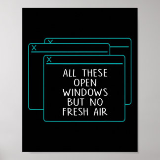 Grappig dat het al deze open ramen zonder frisse l poster