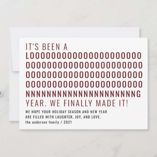 Grappig dat het al lang geleden is dat het eindeli feestdagenkaart (Voorkant)