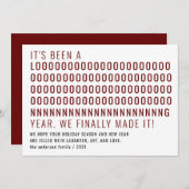 Grappig dat het al lang geleden is dat het eindeli feestdagenkaart (Voorkant / Achterkant)